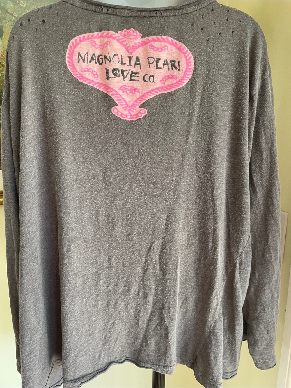 MAGNOLIA PEARL Classic Distressed Tee - Long Sleeve - Picture 10 of 12